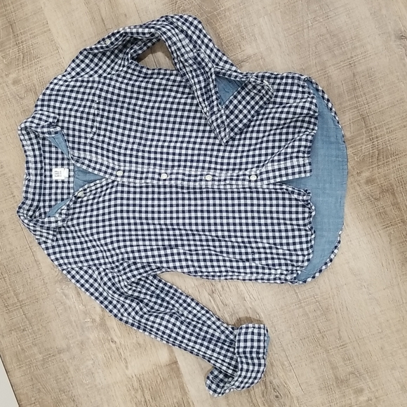 Kids Gap Size L Lined Plaid Top - Picture 4 of 4